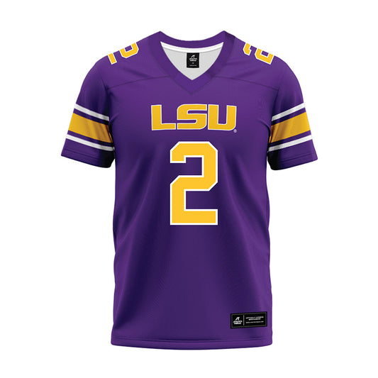 LSU - NCAA Football : Tre Brown III - Purple Premium Football Jersey-0
