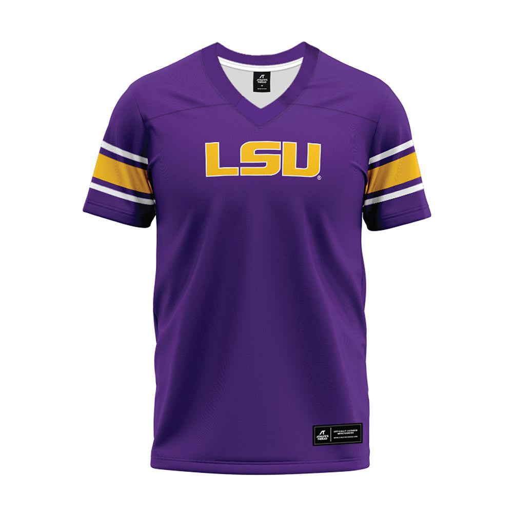 LSU - NCAA Football : David Kency Jr - Purple Premium Football Jersey-0