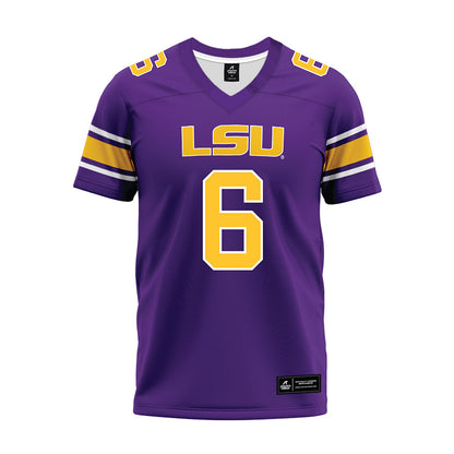 LSU - NCAA Football : Tj Dottery - Purple Premium Football Jersey-0