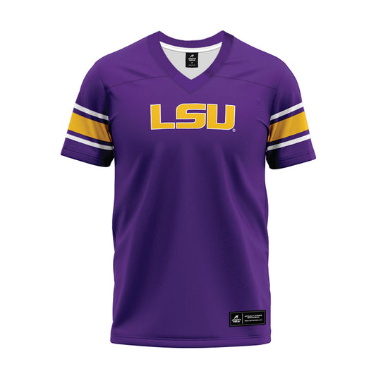 LSU - NCAA Football : David Kency Jr - Purple Premium Football Jersey-0