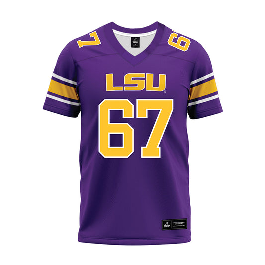 LSU - NCAA Football : Bo Bordelon - Purple Premium Football Jersey-0