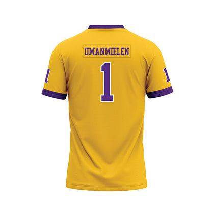 LSU - NCAA Football : Princewill Umanmielen - Gold Premium Football Jersey-1