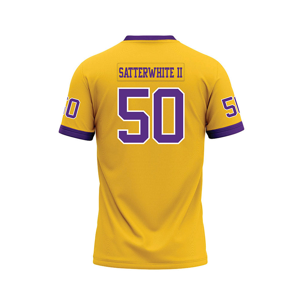 LSU - NCAA Football : William Satterwhite II - Gold Premium Football Jersey-1