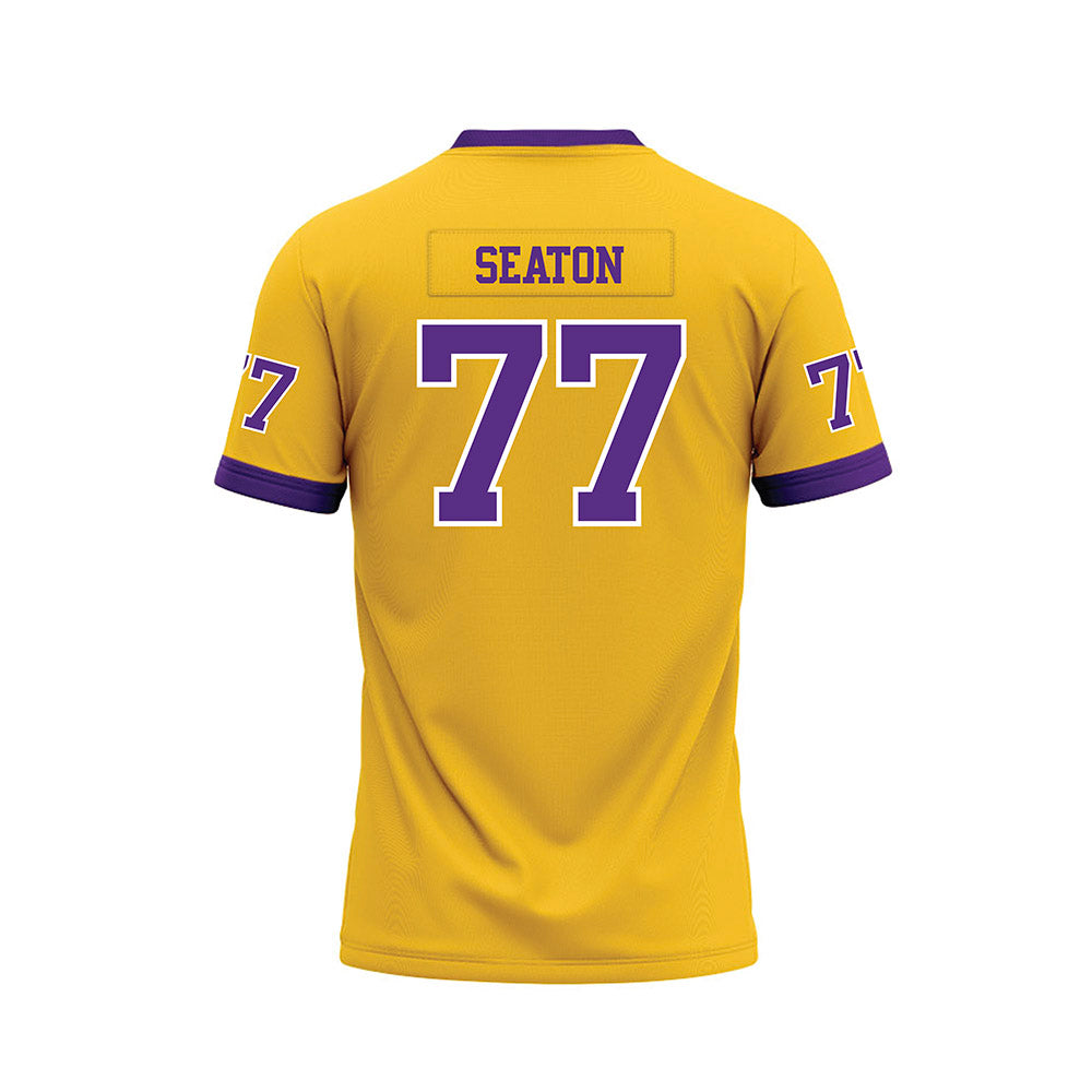 LSU - NCAA Football : Jordan Seaton - Gold Premium Football Jersey-1