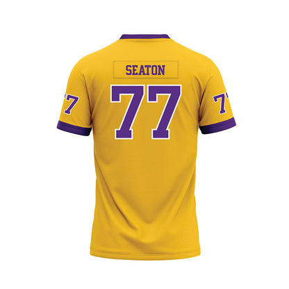 LSU - NCAA Football : Jordan Seaton - Gold Premium Football Jersey-1