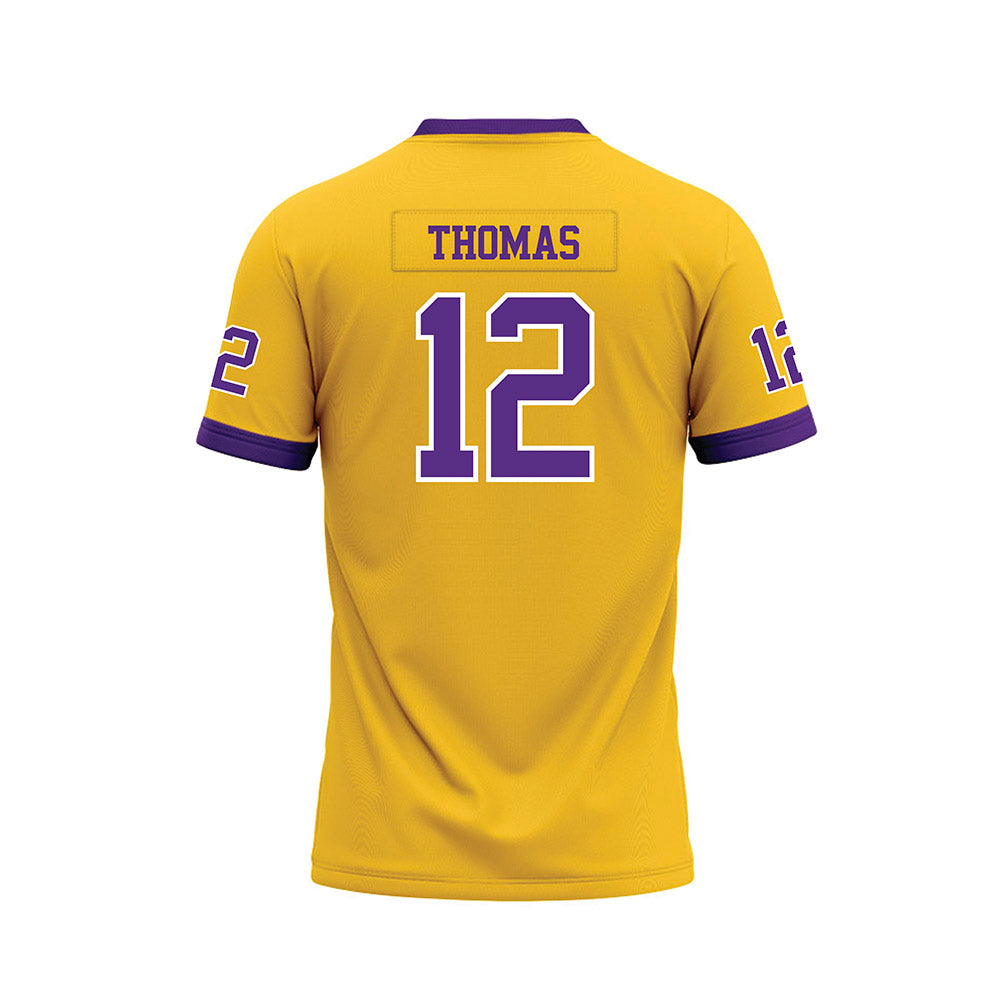 LSU - NCAA Football : Malachi Thomas - Gold Premium Football Jersey-1
