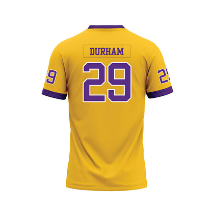 LSU - NCAA Football : Caden Durham - Gold Premium Football Jersey-1