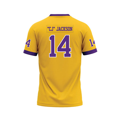 LSU - NCAA Football : Christopher "CJ" Jackson - Gold Premium Football Jersey-1