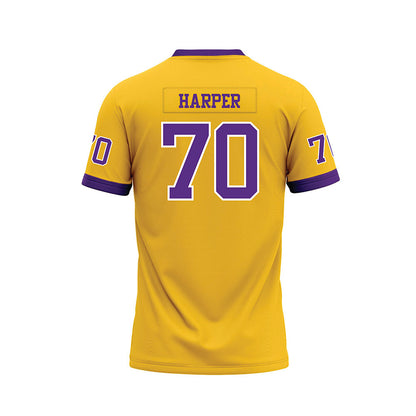 LSU - NCAA Football : Devin Harper - Gold Premium Football Jersey-1