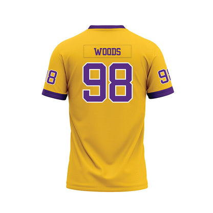 LSU - NCAA Football : Achilles Woods - Gold Premium Football Jersey-1
