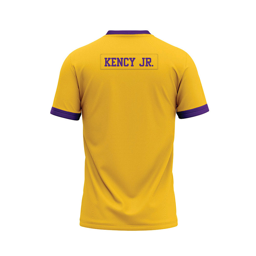 LSU - NCAA Football : David Kency Jr. - Gold Premium Football Jersey-1