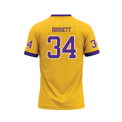 LSU - NCAA Football : Mason Dossett - Gold Premium Football Jersey-1
