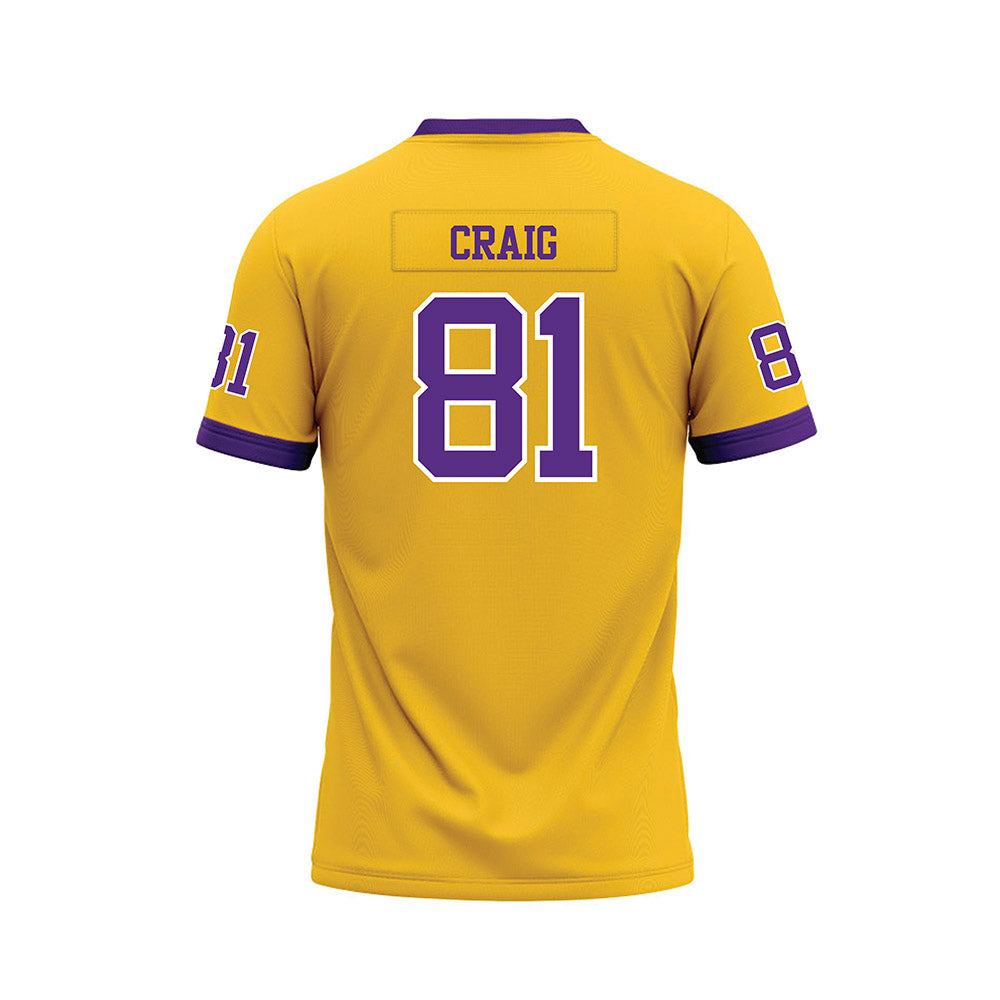 LSU - NCAA Football : Landon Craig - Gold Premium Football Jersey-1