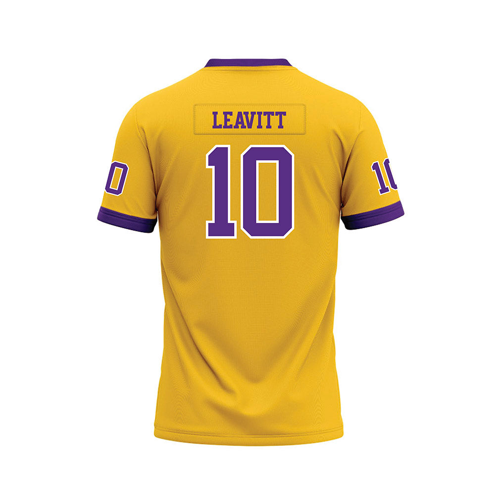 LSU - NCAA Football : Sam Leavitt - Gold Premium Football Jersey-1
