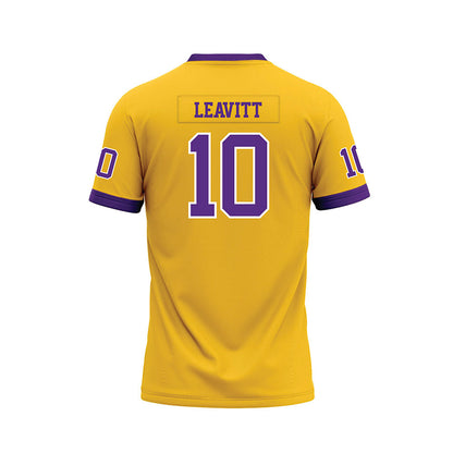 LSU - NCAA Football : Sam Leavitt - Gold Premium Football Jersey-1