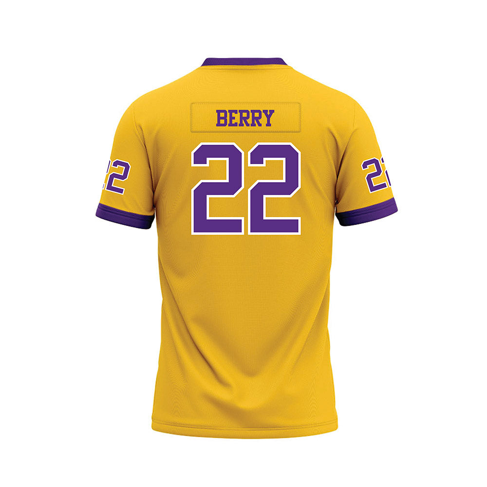 LSU - NCAA Football : Harlem Berry - Gold Premium Football Jersey-1