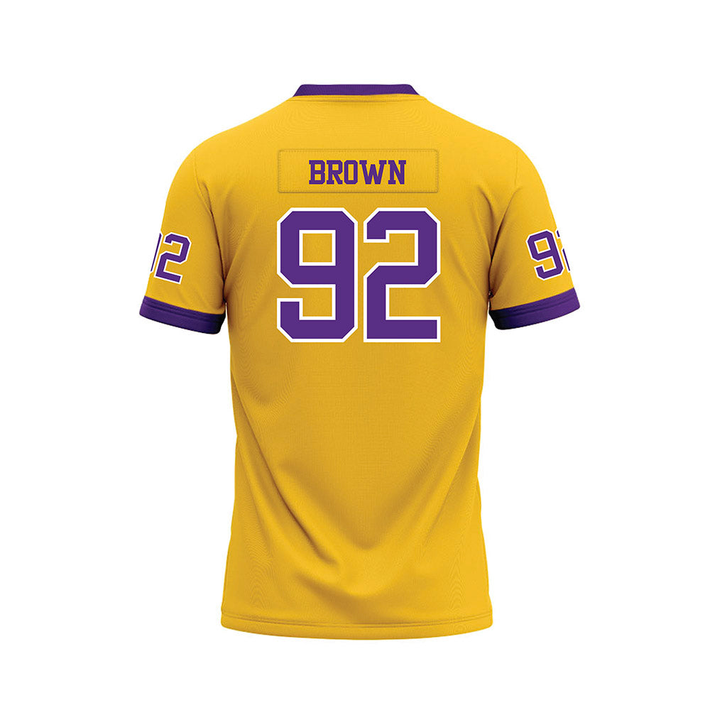 LSU - NCAA Football : Brandon Brown - Gold Premium Football Jersey-1