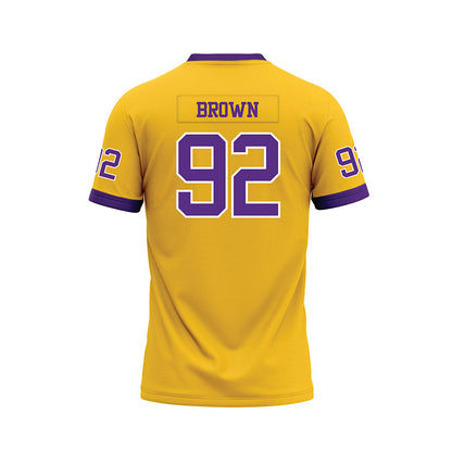 LSU - NCAA Football : Brandon Brown - Gold Premium Football Jersey-1