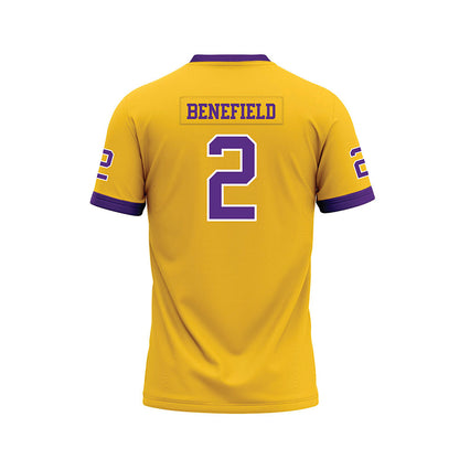 LSU - NCAA Football : Ty Benefield - Gold Premium Football Jersey-1