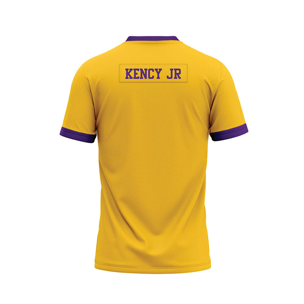 LSU - NCAA Football : David Kency Jr - Gold Premium Football Jersey-1