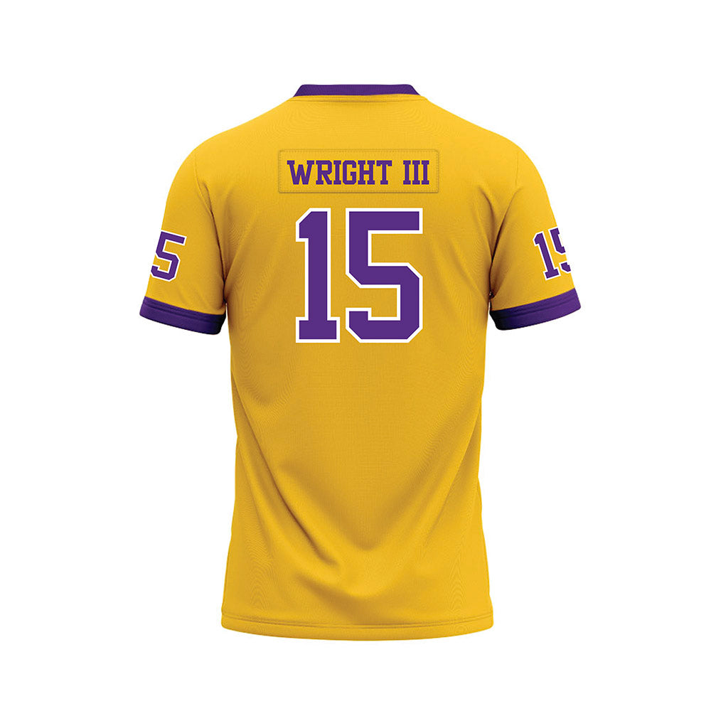 LSU - NCAA Football : Phillip Wright III - Gold Premium Football Jersey-1
