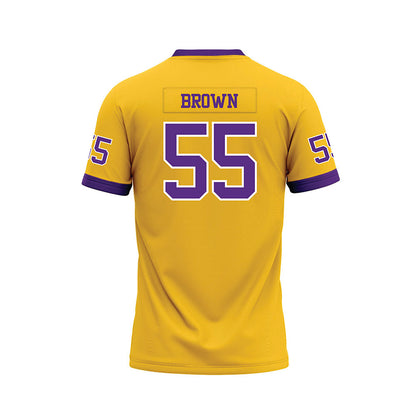 LSU - NCAA Football : Lamar Brown - Gold Premium Football Jersey-1