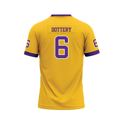 LSU - NCAA Football : Tj Dottery - Gold Premium Football Jersey-1