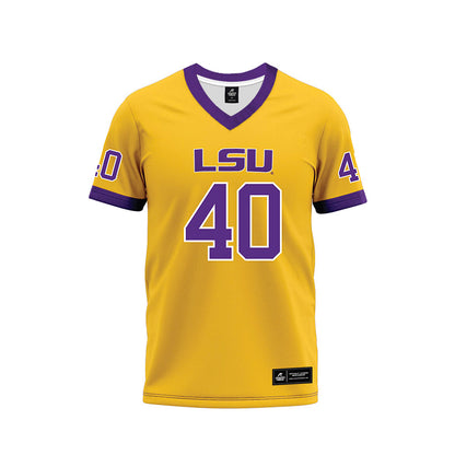 LSU - NCAA Football : Whit Weeks - Gold Premium Football Jersey-0