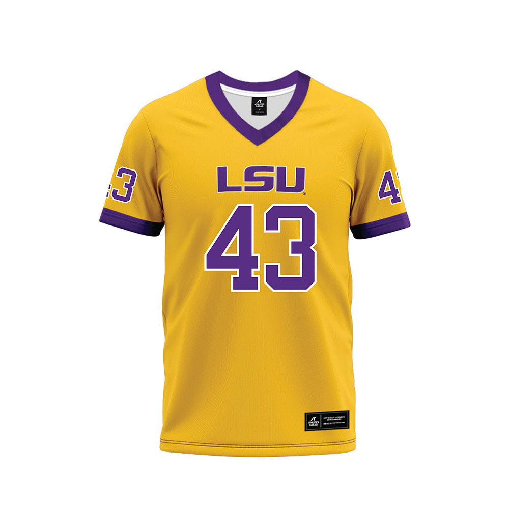 LSU - NCAA Football : Silas Hall - Gold Premium Football Jersey-0