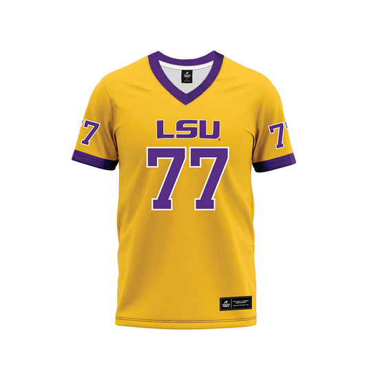 LSU - NCAA Football : Jordan Seaton - Gold Premium Football Jersey-0