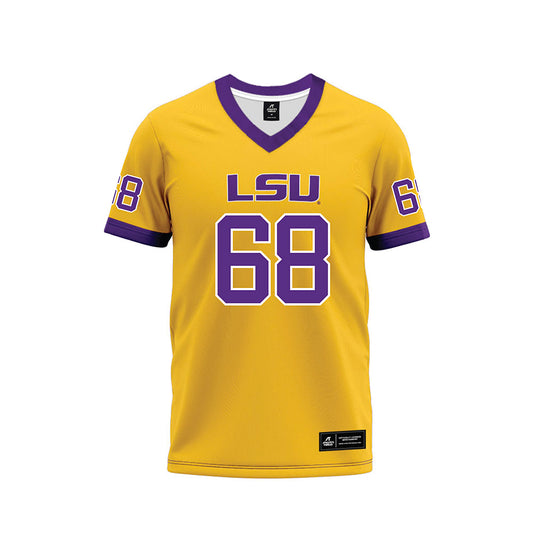 LSU - NCAA Football : Brett Bordelon - Gold Premium Football Jersey-0