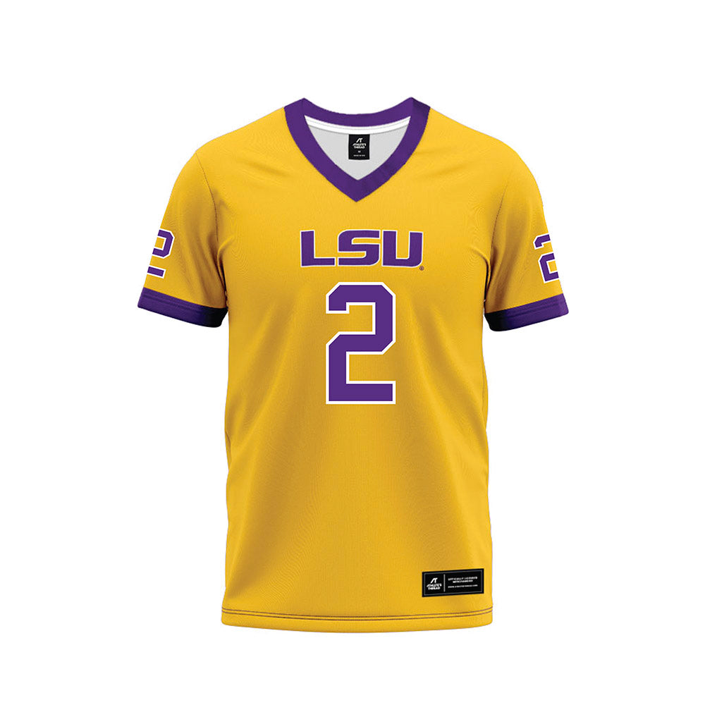 LSU - NCAA Football : Ty Benefield - Gold Premium Football Jersey-0