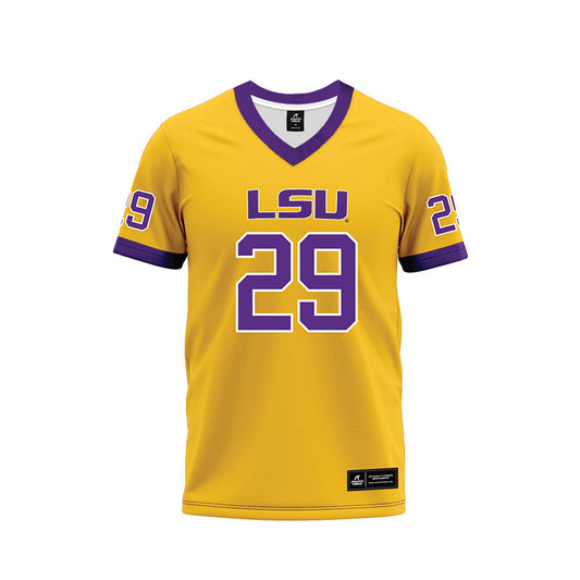 LSU - NCAA Football : Caden Durham - Gold Premium Football Jersey-0