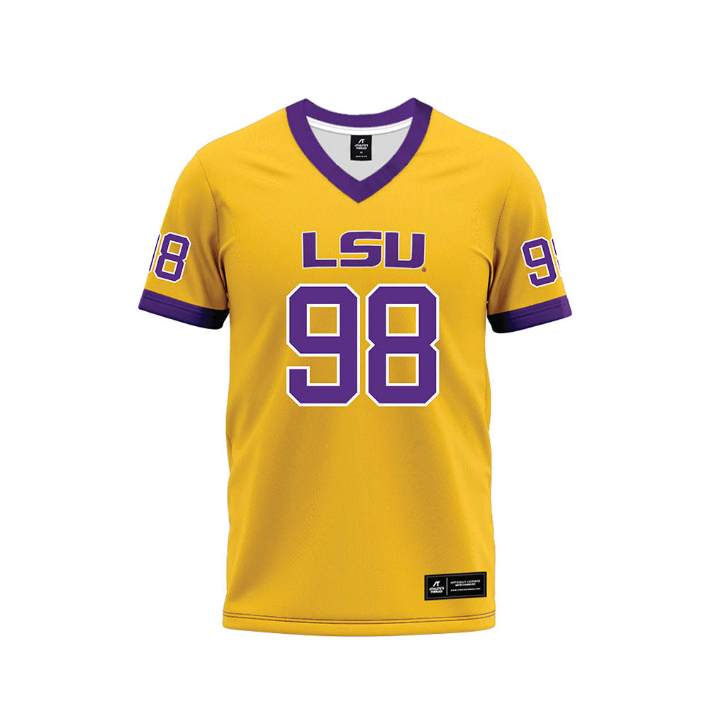 LSU - NCAA Football : Achilles Woods - Gold Premium Football Jersey-0