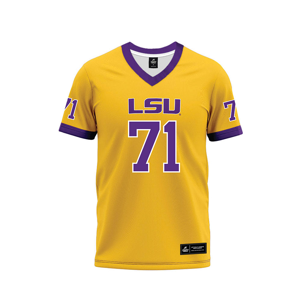 LSU - NCAA Football : Brysten Martinez - Gold Premium Football Jersey-0