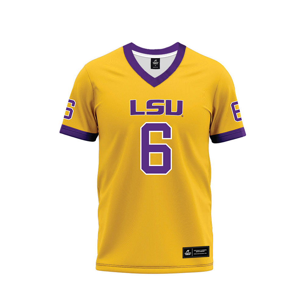 LSU - NCAA Football : Tj Dottery - Gold Premium Football Jersey-0