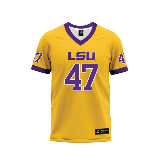 LSU - NCAA Football : JD LaFleur - Gold Premium Football Jersey-0