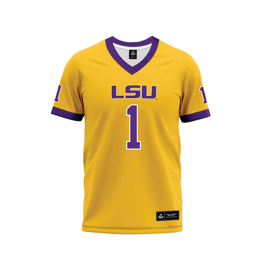 LSU - NCAA Football : Princewill Umanmielen - Gold Premium Football Jersey-0