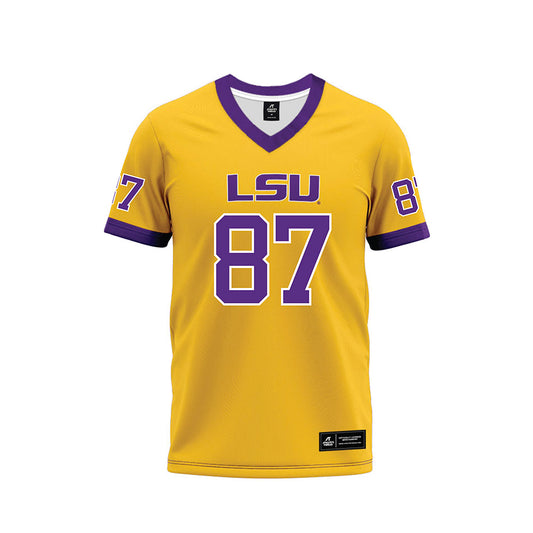 LSU - NCAA Football : JC Anderson - Gold Premium Football Jersey-0