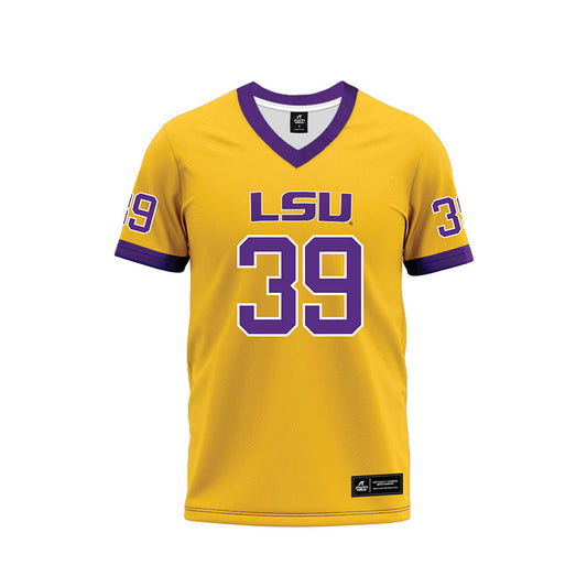 LSU - NCAA Football : Reid Chauvin - Gold Premium Football Jersey-0