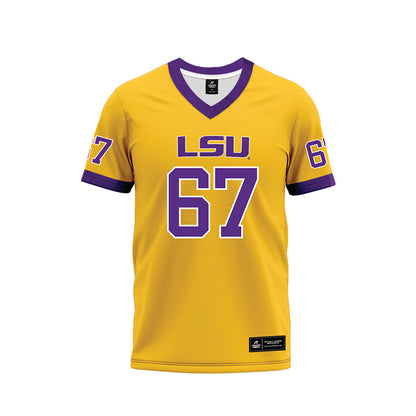 LSU - NCAA Football : Bo Bordelon - Gold Premium Football Jersey-0
