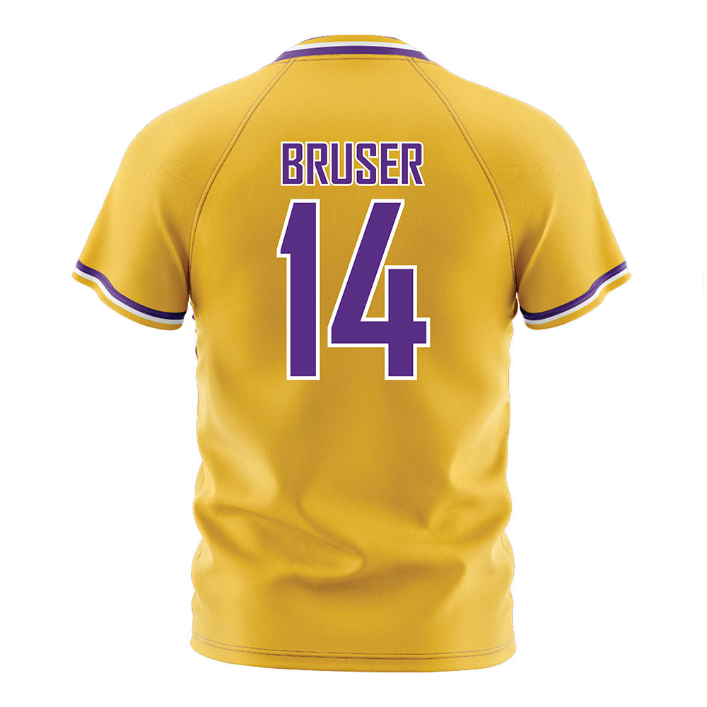 LSU - NCAA Women's Soccer : Annaleigh Bruser - Gold Soccer Jersey-1