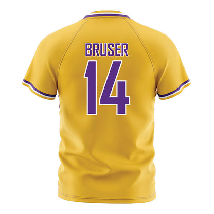 LSU - NCAA Women's Soccer : Annaleigh Bruser - Gold Soccer Jersey-1