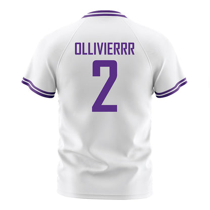 LSU - NCAA Women's Soccer : Jocelyn Ollivierrr - White Soccer Jersey-1