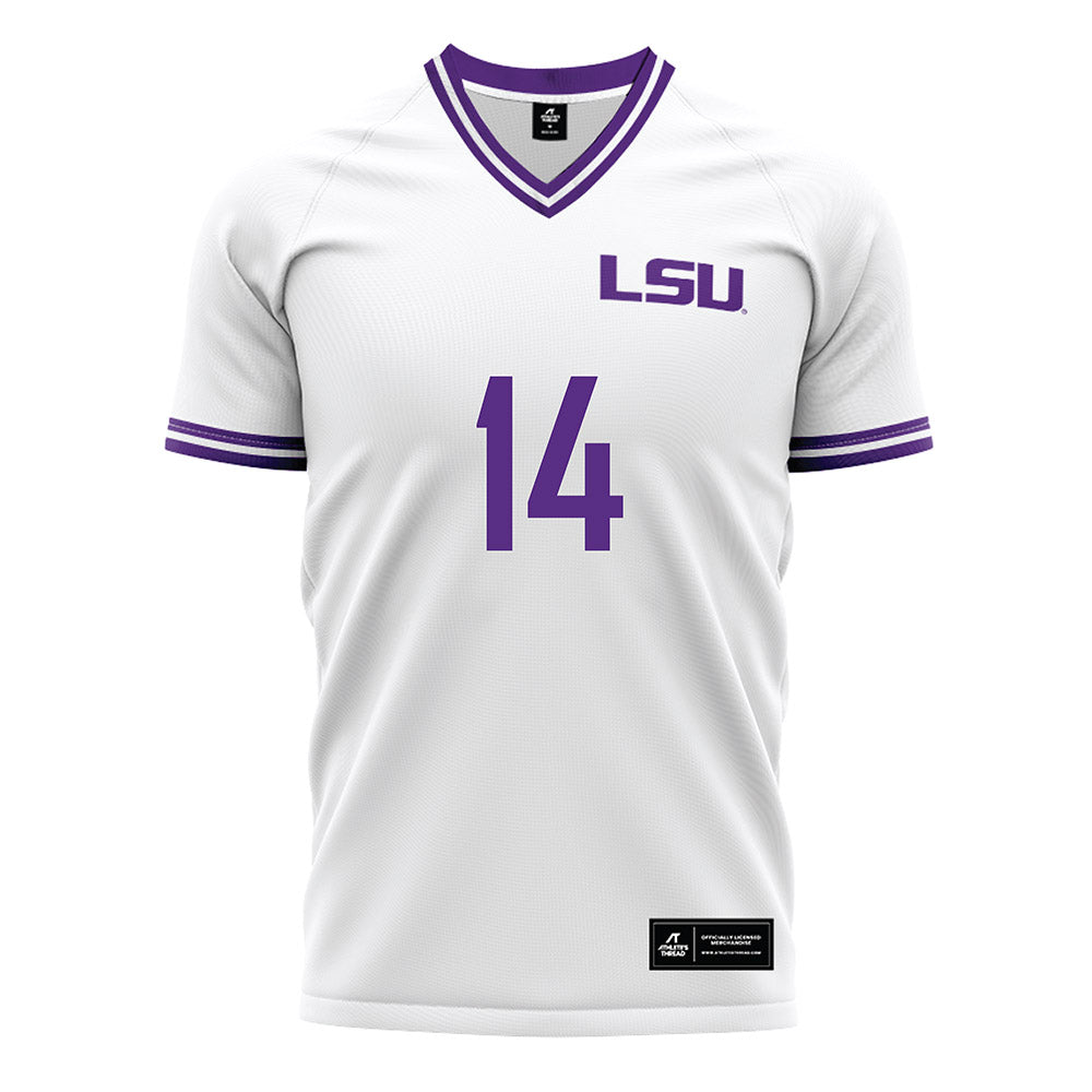 LSU - NCAA Women's Soccer : Annaleigh Bruser - White Soccer Jersey-0