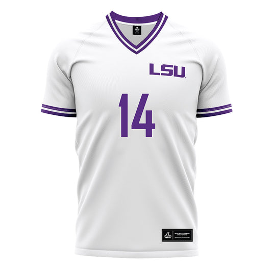 LSU - NCAA Women's Soccer : Annaleigh Bruser - White Soccer Jersey-0