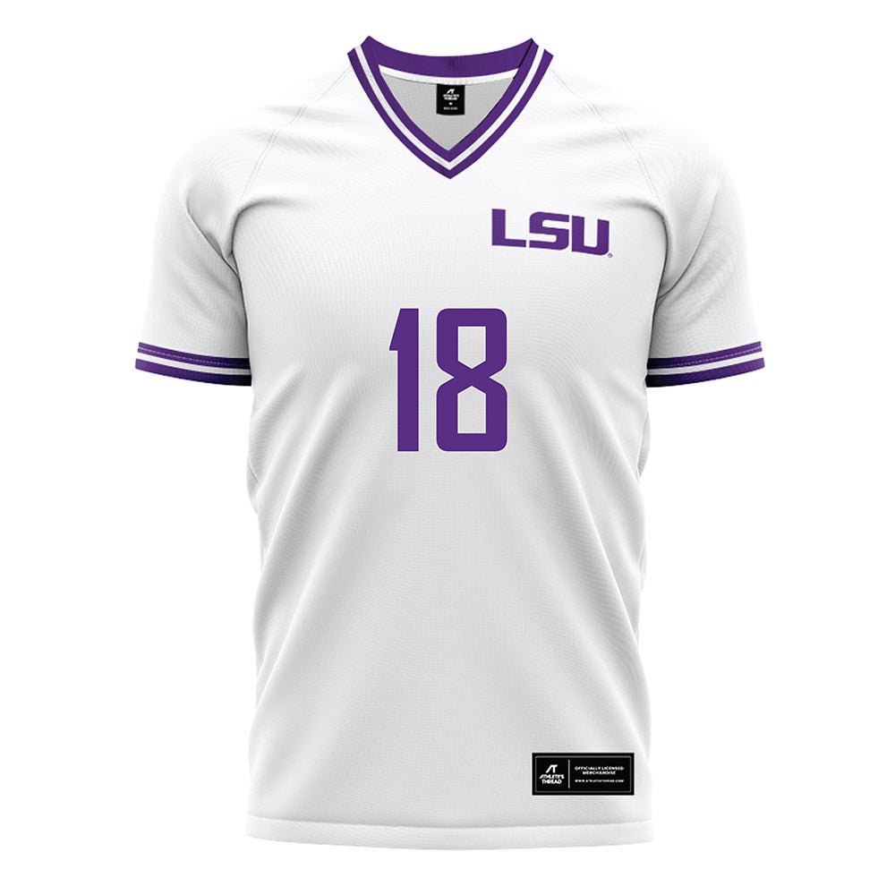 LSU - NCAA Women's Soccer : Kelsey Major - White Soccer Jersey-0