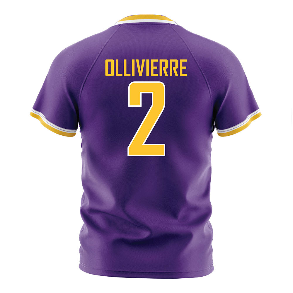 LSU - NCAA Women's Soccer : Jocelyn Ollivierre - Purple Soccer Jersey-1