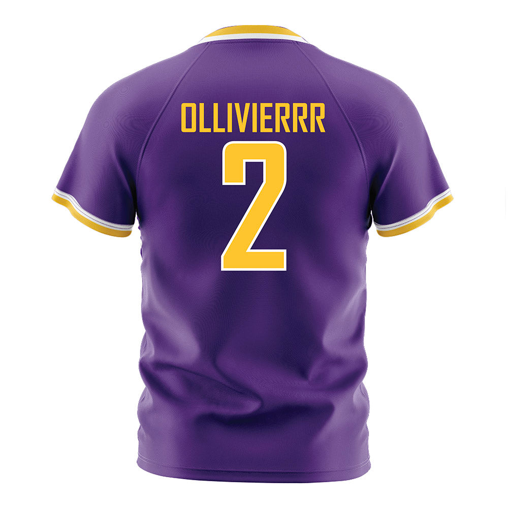 LSU - NCAA Women's Soccer : Jocelyn Ollivierrr - Purple Soccer Jersey-1