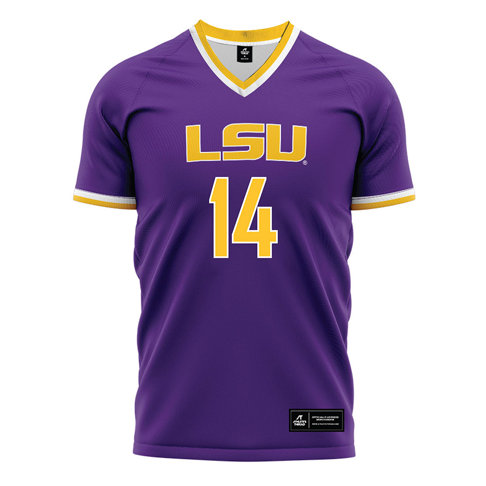 LSU - NCAA Women's Soccer : Annaleigh Bruser - Purple Soccer Jersey-0